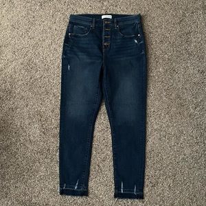 Loft High waist button fly skinny jeans size 10